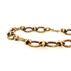 Pre Owned 9ct Fancy Link Bracelet ZQ559